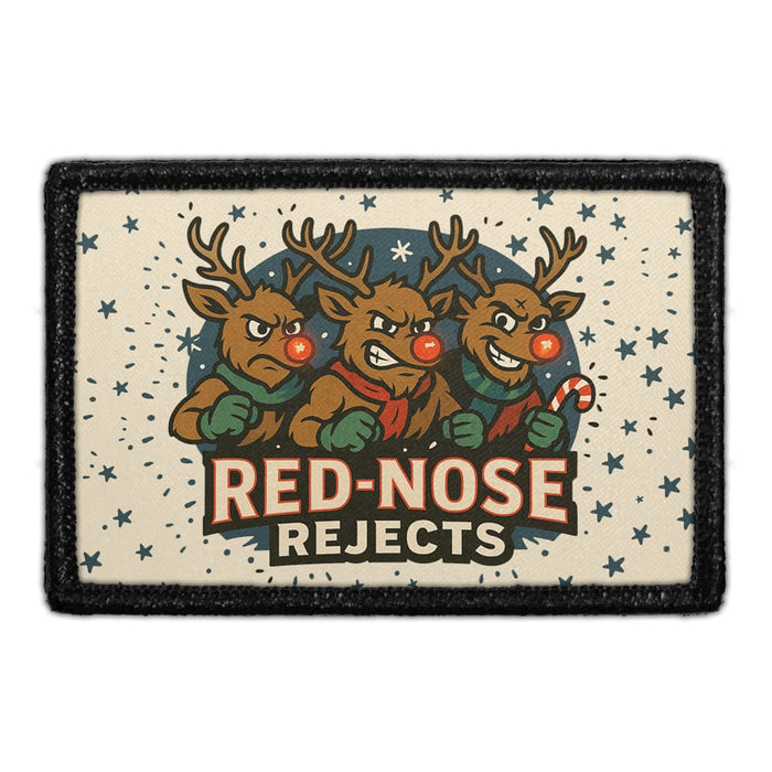 RED NOSE REJECTS Meta Data - Crop Image Text - - Removable Patch - Pull Patch - Removable Patches For Authentic Flexfit and Snapback Hats