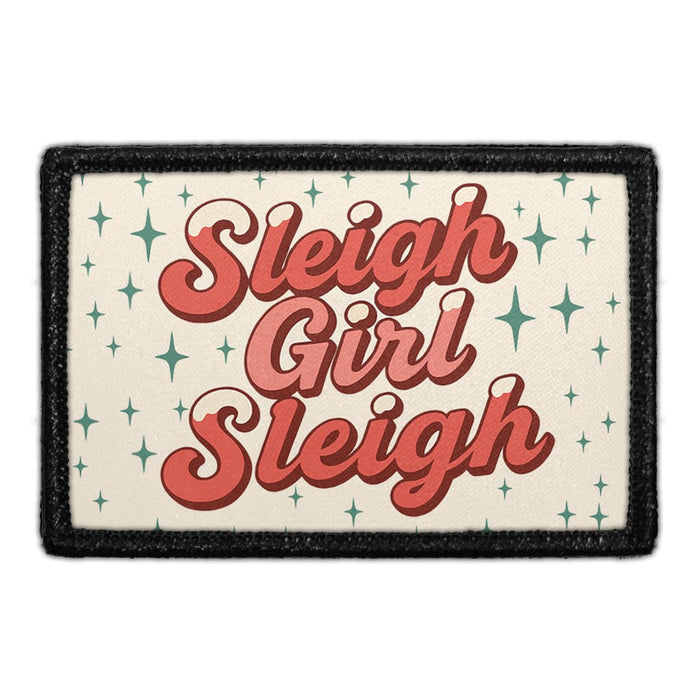 SLEIGH GIRL SLEIGH Meta Data - Crop Image Text - - Removable Patch - Pull Patch - Removable Patches For Authentic Flexfit and Snapback Hats