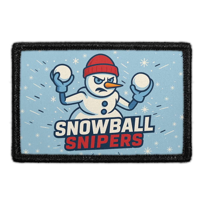 SNOWBALL SNIPERS Meta Data - Crop Image Text - - Removable Patch - Pull Patch - Removable Patches For Authentic Flexfit and Snapback Hats