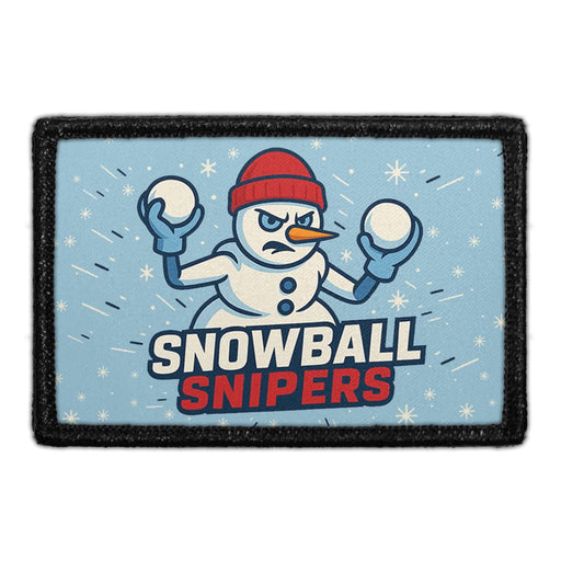 SNOWBALL SNIPERS Meta Data - Crop Image Text - - Removable Patch - Pull Patch - Removable Patches For Authentic Flexfit and Snapback Hats