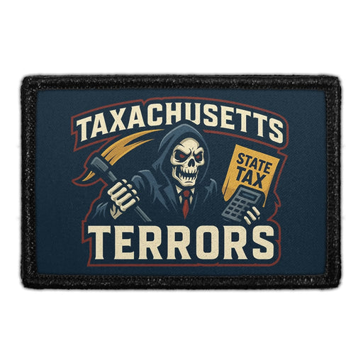 TAXACHUSETTS TERRORS Meta Data - Crop Image Text - - Removable Patch - Pull Patch - Removable Patches For Authentic Flexfit and Snapback Hats