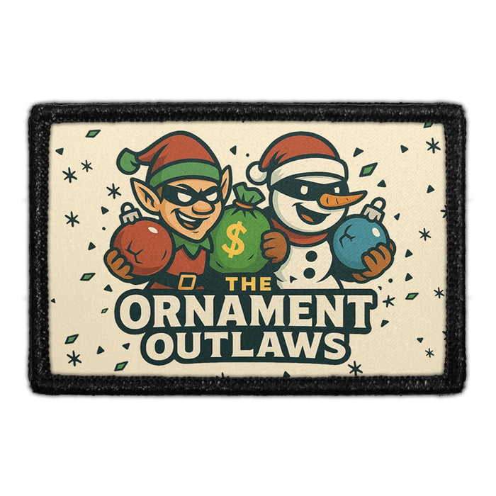 THE ORNAMENT OUTLAWS Meta Data - Crop Image Text - - Removable Patch - Pull Patch - Removable Patches For Authentic Flexfit and Snapback Hats