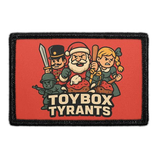 TOYBOX TYRANTS Meta Data - Crop Image Text - - Removable Patch - Pull Patch - Removable Patches For Authentic Flexfit and Snapback Hats