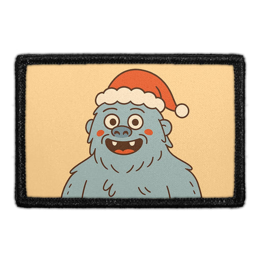 YETI WITH SANTA HAT Meta Data - Crop Image Text - - Removable Patch - Pull Patch - Removable Patches For Authentic Flexfit and Snapback Hats