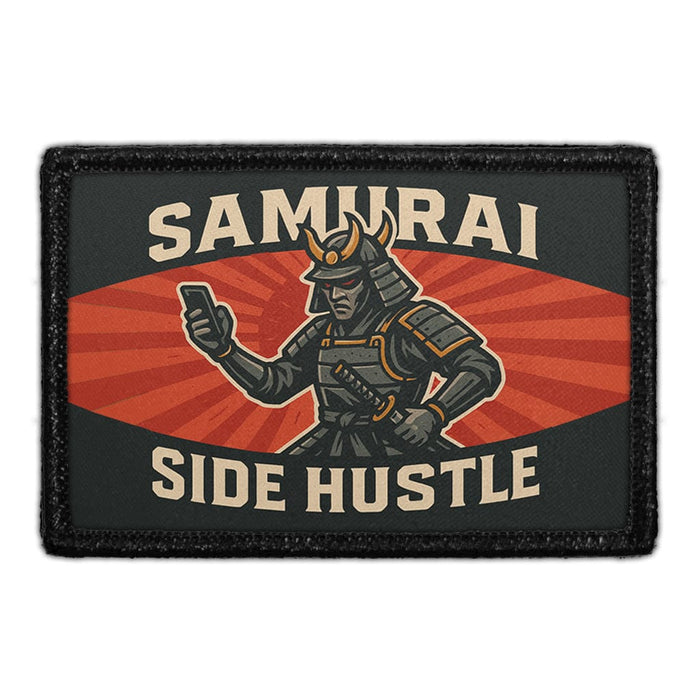 Samurai Side Hustle Meta Data - Crop Image Text - - Removable Patch - Pull Patch - Removable Patches For Authentic Flexfit and Snapback Hats