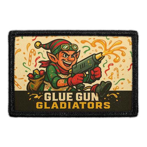 GLUE GUN GLADIATORS Meta Data - Crop Image Text - - Removable Patch - Pull Patch - Removable Patches For Authentic Flexfit and Snapback Hats