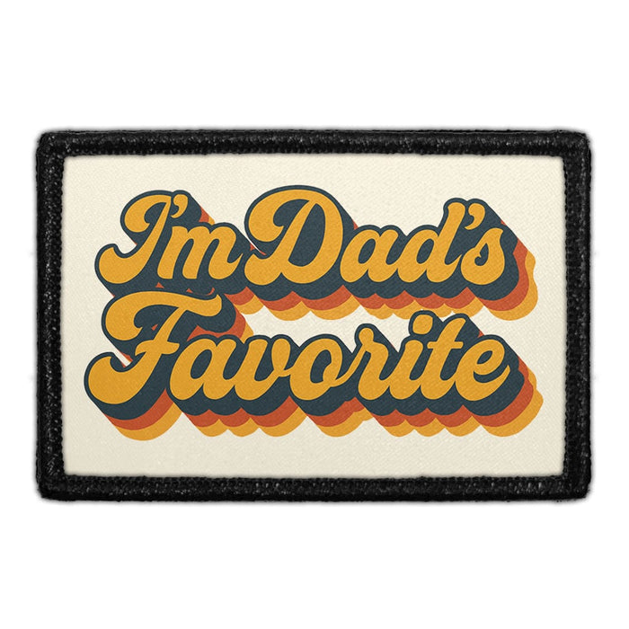 I'M DAD'S FAVORITE Meta Data - Crop Image Text - - Removable Patch - Pull Patch - Removable Patches For Authentic Flexfit and Snapback Hats