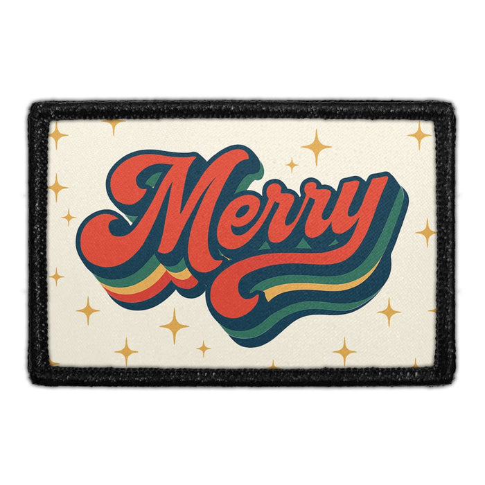 MERRY - 70'S Meta Data - Crop Image Text - - Removable Patch - Pull Patch - Removable Patches For Authentic Flexfit and Snapback Hats
