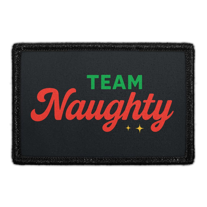 TEAM NAUGHTY Meta Data - Crop Image Text - - Removable Patch - Pull Patch - Removable Patches For Authentic Flexfit and Snapback Hats