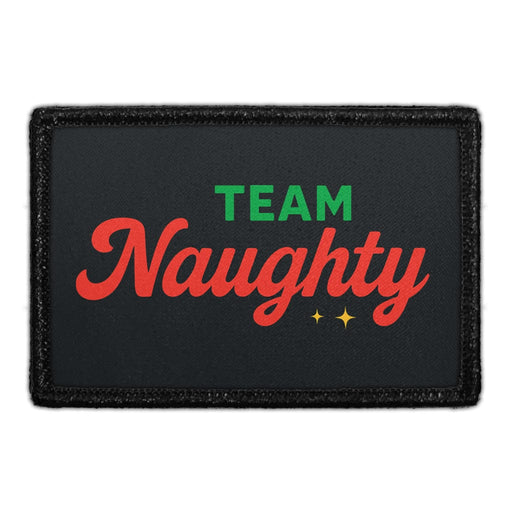 TEAM NAUGHTY Meta Data - Crop Image Text - - Removable Patch - Pull Patch - Removable Patches For Authentic Flexfit and Snapback Hats