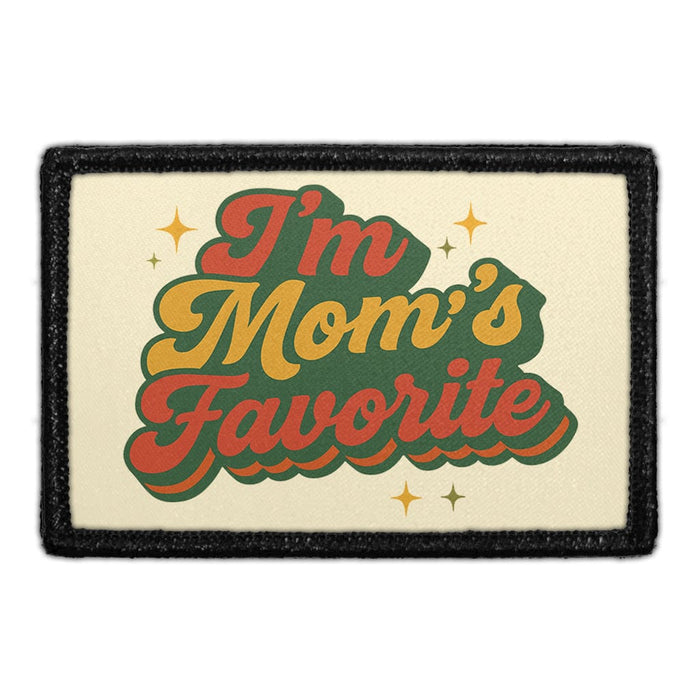 I'M MOM'S FAVORITE Meta Data - Crop Image Text - - Removable Patch - Pull Patch - Removable Patches For Authentic Flexfit and Snapback Hats