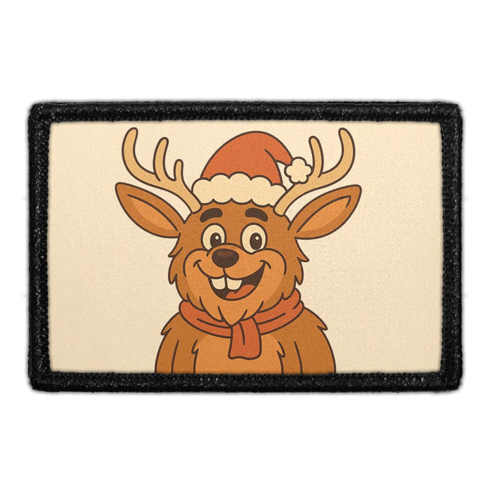 JACKALOPE WITH SANTA HAT Meta Data - Crop Image Text - - Removable Patch - Pull Patch - Removable Patches For Authentic Flexfit and Snapback Hats