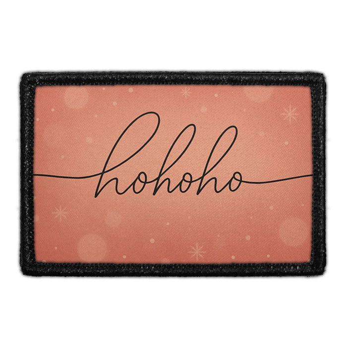 HO HO HO - SCRIPT Meta Data - Crop Image Text - - Removable Patch - Pull Patch - Removable Patches For Authentic Flexfit 