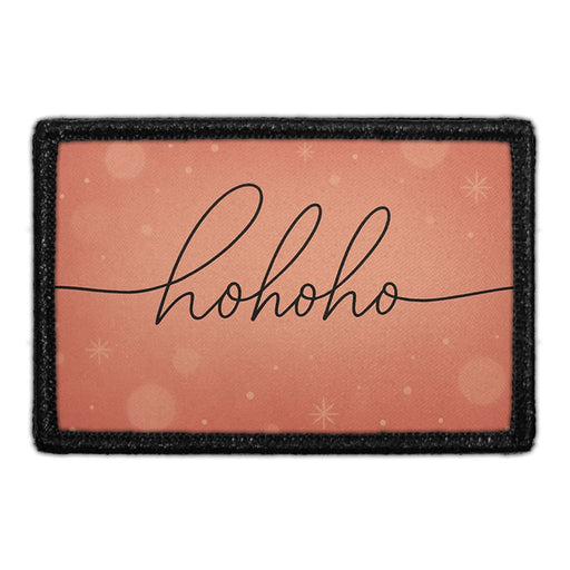 HO HO HO - SCRIPT Meta Data - Crop Image Text - - Removable Patch - Pull Patch - Removable Patches For Authentic Flexfit 