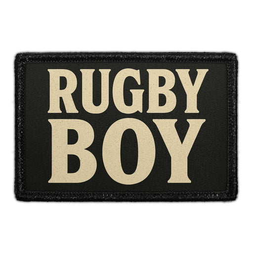 RUGBY BOY  Meta Data - Crop Image Text - - Removable Patch - Pull Patch - Removable Patches For Authentic Flexfit and Snapback Hats