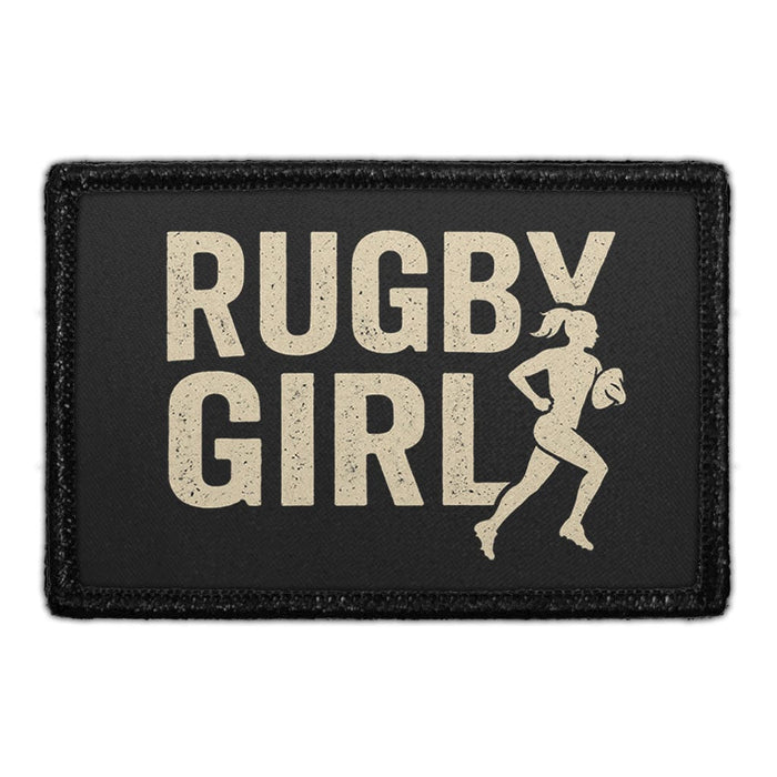 RUGBY GIRL  Meta Data - Crop Image Text - - Removable Patch - Pull Patch - Removable Patches For Authentic Flexfit and Snapback Hats