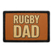 RUGBY DAD  Meta Data - Crop Image Text - - Removable Patch - Pull Patch - Removable Patches For Authentic Flexfit and Snapback Hats