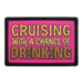 CRUISING WITH A CHANCE OF DRINKING  Meta Data - Crop Image Text - - Removable Patch - Pull Patch - Removable Patches For Authentic Flexfit and Snapback Hats