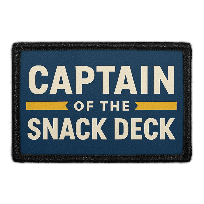 Captain of the Snack Deck  Meta Data - Crop Image Text - - Removable Patch - Pull Patch - Removable Patches For Authentic Flexfit and Snapback Hats