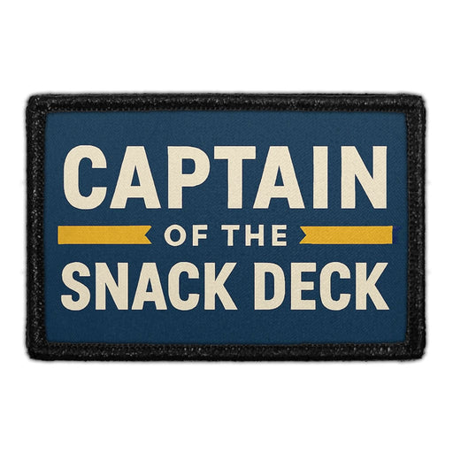 Captain of the Snack Deck  Meta Data - Crop Image Text - - Removable Patch - Pull Patch - Removable Patches For Authentic Flexfit and Snapback Hats