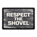 Respect the Shovel  Meta Data - Crop Image Text - - Removable Patch - Pull Patch - Removable Patches For Authentic Flexfit and Snapback Hats
