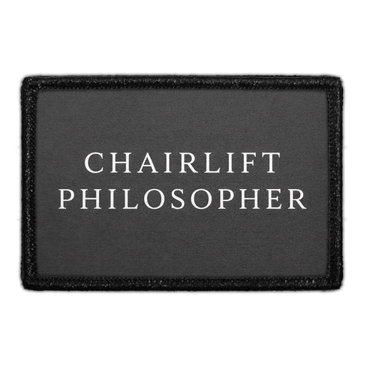 Chairlift Philosopher  Meta Data - Crop Image Text - - Removable Patch - Pull Patch - Removable Patches For Authentic Flexfit and Snapback Hats