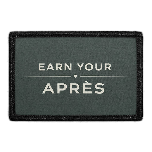 Earn Your Après  Meta Data - Crop Image Text - - Removable Patch - Pull Patch - Removable Patches For Authentic Flexfit and Snapback Hats