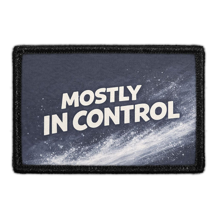 Mostly In Control  Meta Data - Crop Image Text - - Removable Patch - Pull Patch - Removable Patches For Authentic Flexfit and Snapback Hats