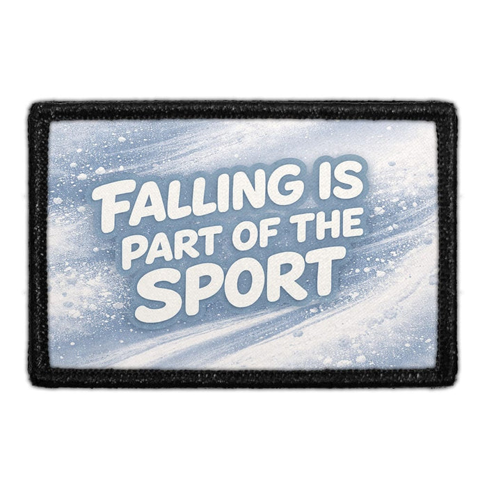 Falling Is Part of the Sport  Meta Data - Crop Image Text - - Removable Patch - Pull Patch - Removable Patches For Authentic Flexfit and Snapback Hats