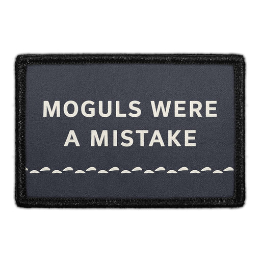 Moguls Were a Mistake  Meta Data - Crop Image Text - - Removable Patch - Pull Patch - Removable Patches For Authentic Flexfit and Snapback Hats