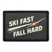 Ski Fast, Fall Hard  Meta Data - Crop Image Text - - Removable Patch - Pull Patch - Removable Patches For Authentic Flexfit and Snapback Hats