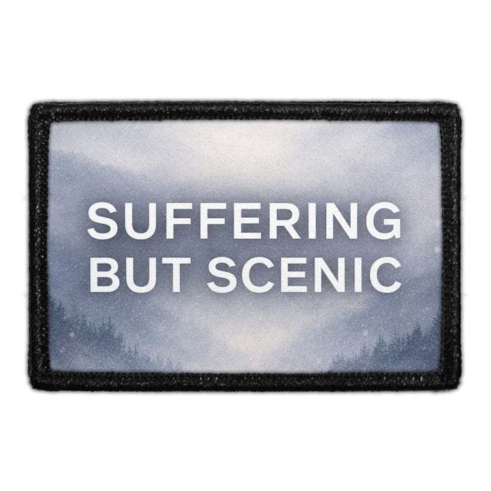 Suffering, but Scenic  Meta Data - Crop Image Text - - Removable Patch - Pull Patch - Removable Patches For Authentic Flexfit and Snapback Hats