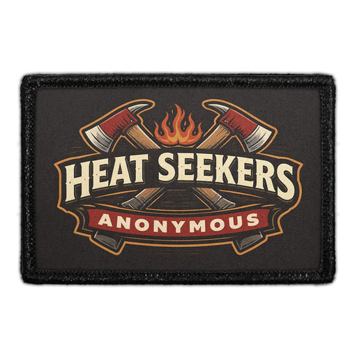 Heat Seekers Anonymous Meta Data - Crop Image Text - - Removable Patch - Pull Patch - Removable Patches For Authentic Flexfit and Snapback Hats