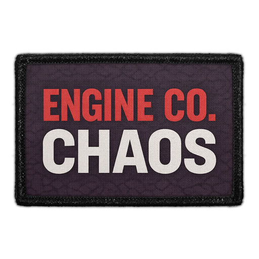 Engine CO. Chaos  Meta Data - Crop Image Text - - Removable Patch - Pull Patch - Removable Patches For Authentic Flexfit and Snapback Hats