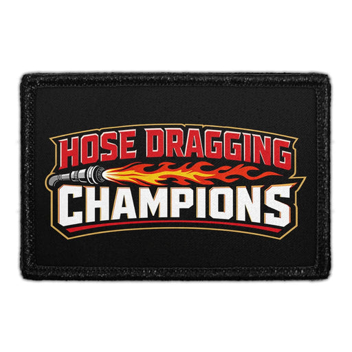 Hose Dragging Champions  Meta Data - Crop Image Text - - Removable Patch - Pull Patch - Removable Patches For Authentic Flexfit and Snapback Hats
