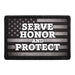 SERVE  HONOR AND PROTECT  - Meta Data - Crop Image Text - - Removable Patch - Pull Patch - Removable Patches For Authentic Flexfit and Snapback Hats
