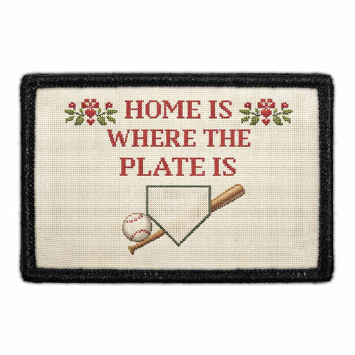 Home Is Where The Plate Is   - Meta Data - Crop Image Text - - Removable Patch - Pull Patch - Removable Patches For Authentic Flexfit and Snapback Hats
