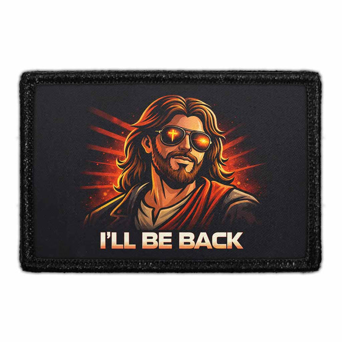 I'll Be Back - Jesus   - Meta Data - Crop Image Text - - Removable Patch - Pull Patch - Removable Patches For Authentic Flexfit and Snapback Hats