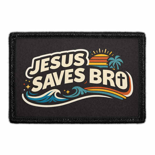 Jesus Saves Bro   - Meta Data - Crop Image Text - - Removable Patch - Pull Patch - Removable Patches For Authentic Flexfit and Snapback Hats