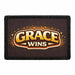 Grace Wins   - Meta Data - Crop Image Text - - Removable Patch - Pull Patch - Removable Patches For Authentic Flexfit and Snapback Hats