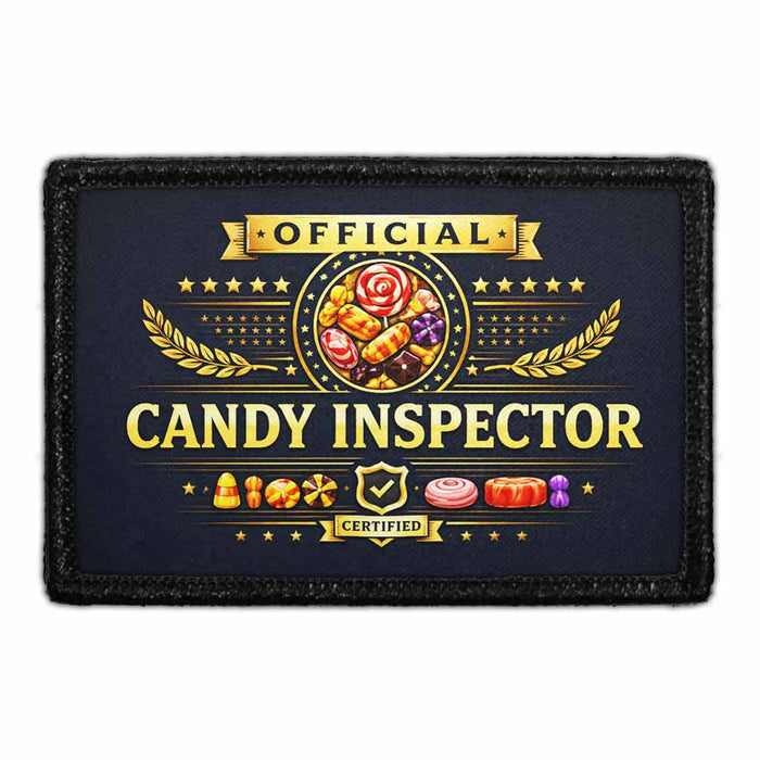 Official Candy Inspector   - Meta Data - Crop Image Text - - Removable Patch - Pull Patch - Removable Patches For Authentic Flexfit and Snapback Hats
