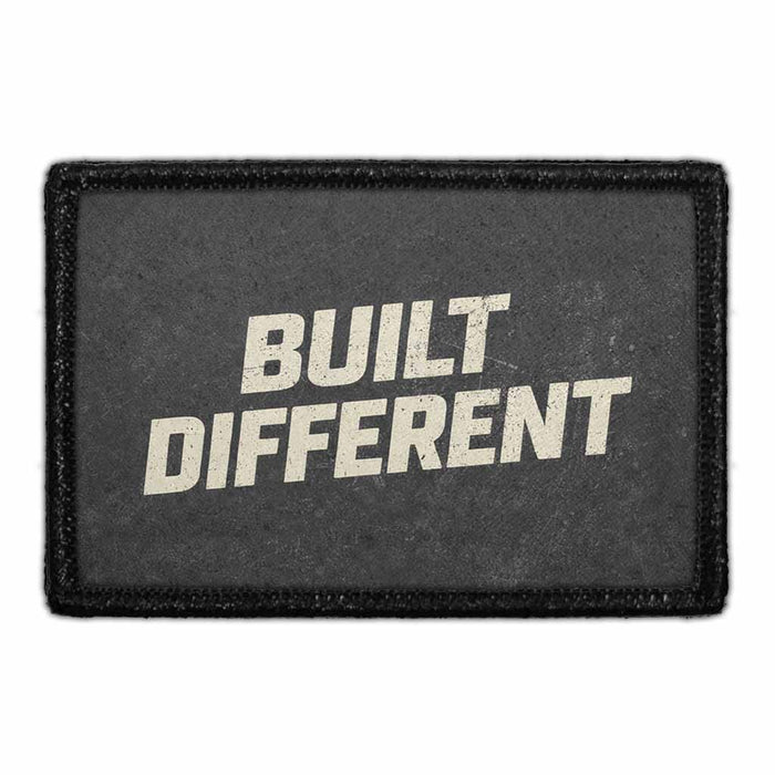 Built Different    - Meta Data - Crop Image Text - - Removable Patch - Pull Patch - Removable Patches For Authentic Flexfit and Snapback Hats	