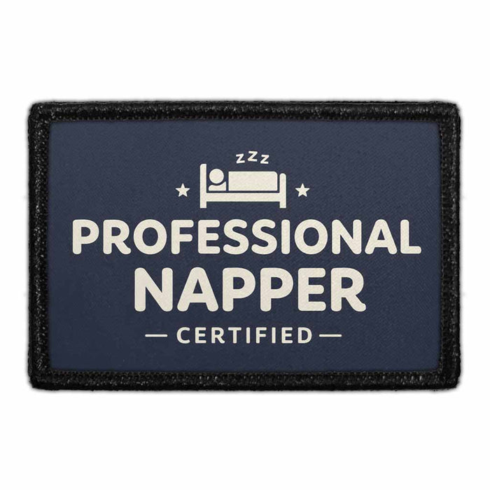 Professional Napper   - Meta Data - Crop Image Text - - Removable Patch - Pull Patch - Removable Patches For Authentic Flexfit and Snapback Hats