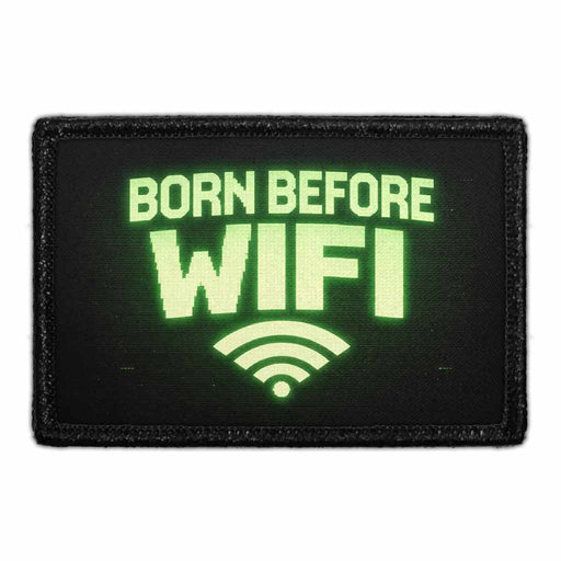 Born Before Wifi    - Meta Data - Crop Image Text - - Removable Patch - Pull Patch - Removable Patches For Authentic Flexfit and Snapback Hats	