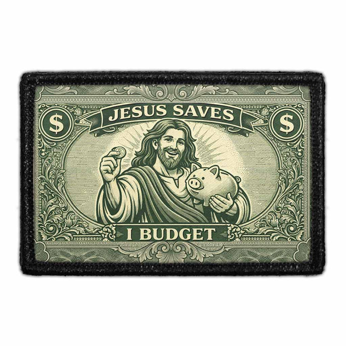 Jesus Saves - I Budget    - Meta Data - Crop Image Text - - Removable Patch - Pull Patch - Removable Patches For Authentic Flexfit and Snapback Hats	