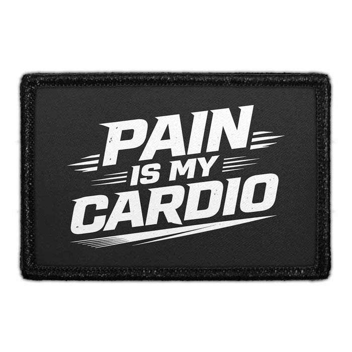 Pain Is My Cardio    - Meta Data - Crop Image Text - - Removable Patch - Pull Patch - Removable Patches For Authentic Flexfit and Snapback Hats	
