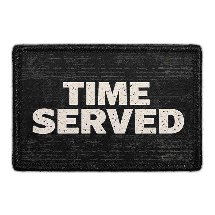 Time Served    - Meta Data - Crop Image Text - - Removable Patch - Pull Patch - Removable Patches For Authentic Flexfit and Snapback Hats	