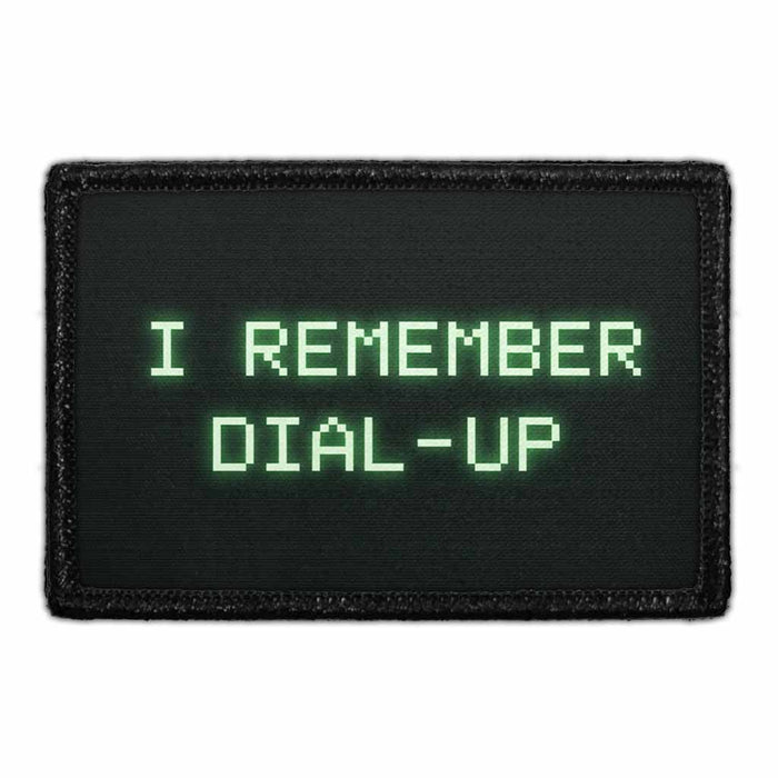 I Remember Dial-Up    - Meta Data - Crop Image Text - - Removable Patch - Pull Patch - Removable Patches For Authentic Flexfit and Snapback Hats