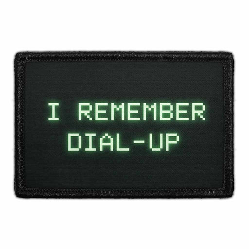 I Remember Dial-Up    - Meta Data - Crop Image Text - - Removable Patch - Pull Patch - Removable Patches For Authentic Flexfit and Snapback Hats