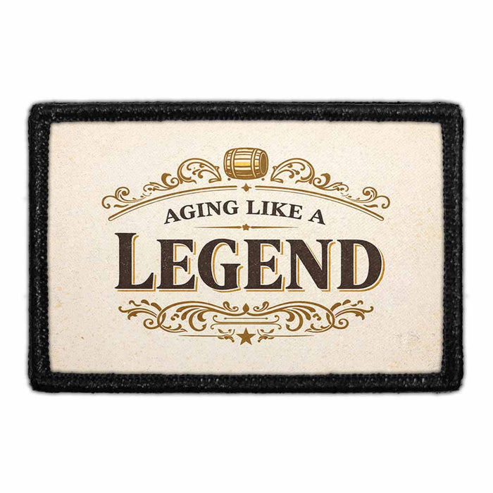 Aging Like A Legend     - Meta Data - Crop Image Text - - Removable Patch - Pull Patch - Removable Patches For Authentic Flexfit and Snapback Hats